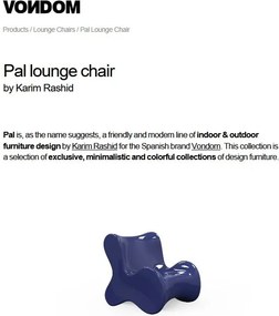 Fotoliu design modern exterior/interior PAL 51001 Vondom