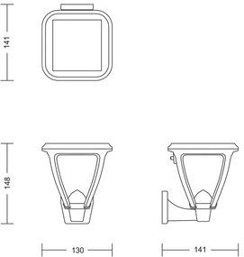 Philips VAPORA LED 1,5W 3,7V 1500mAh IP44 lampă solară de perete