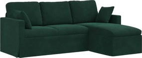 vidaXL Canapea Verde închis 198 x 134 x 80 cm Catifea