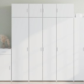 vidaXL Dulap înalt, alb, 80x42,5x185 cm, lemn prelucrat