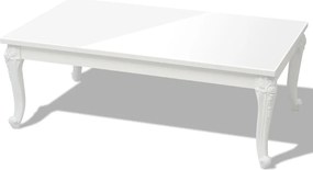 vidaXL Măsuță de cafea, alb extralucios, 115x65x42 cm