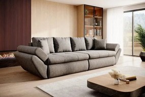 Canapea extensibilă dumonde cu ladă de depozitare si sezut confortabil din spuma high-density, Loana Enjoy Kaki 300x100 cm