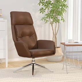341286 vidaXL Scaun de relaxare, maro, piele naturală