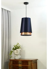 Lustră pe cablu BELL Duolla SHINY 1xE27/15W/230V d. 25 cm albastru/cupru