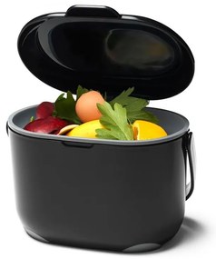 Recipient pentru deșeuri compostabile Addis Caddy, 2,5 l, negru-gri