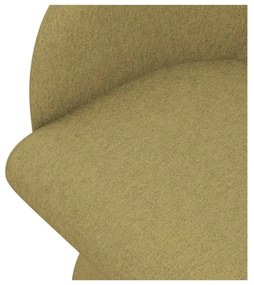 Scaun de sufragerie galben muștar tapițat Kanoa – Makamii