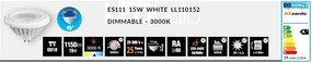 Bec LED dimabil ES111 BULB alb 15W 3000K