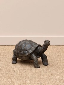 Decorațiune țestoasă din lemn de tec, D60 cm