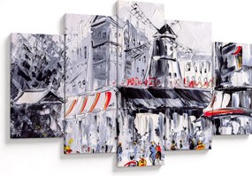 Tablou - Strada din Paris, pictură în ulei (150x105 cm)