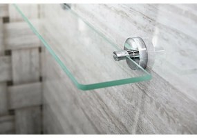 SAPHO XR009 X-Round suporturi pentru rafturi dinsticlă 8 mm, argintiu