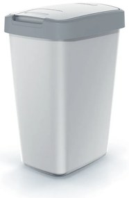 Coș de gunoi cu capac colorat, 12 l, gri