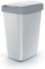 Coș de gunoi cu capac colorat, 12 l, gri