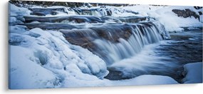 Tablou - Râu iarna (120x50 cm)