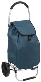 Carucior cumparaturi Orleans, albastru, cadru aluminiu, 44.5 x 37 x H 98 cm. 50 litri
