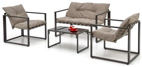 Set de gradina Shark - 4 locuri, bej/negru