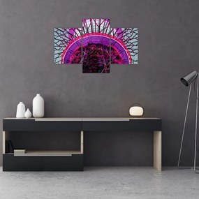 Tablou abstrac - crengi violete (90x60 cm)