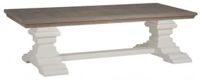 Masuta de cafea dreptunghiulara din lemn Toscana 135x75x45 cm maro/alb