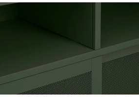 Dulap verde închis din metal cu ușă glisantă 90x180x40 cm Veep – Unique Furniture