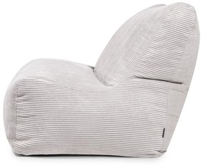 Fotoliu bean bag verde cu tapițerie din catifea reiată Seat 100 Lounge – SLOWDOWN