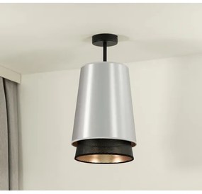Lustră aplicată BELL Duolla SHINY 1xE27/15W/230V d. 25 cm argintiu/negru
