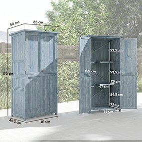 Outsunny Dulap de Exterior, Depozitare pentru Unelte cu 2 Rafturi | Aosom Romania