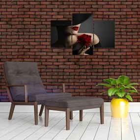 Tablou - Femeia cu flori (90x60 cm)