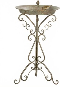 Outsunny Fântână pentru păsări cu statuetă de pasăre și suport decorativ, bol vintage pentru grădină, Verde | Aosom Romania