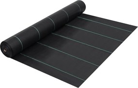 vidaXL Membrană antiburuieni & antirădăcini, negru, 1x100 m, PP