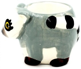 Suport ou din ceramică lemur gri