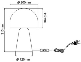 Lampă de masă Brilliant NALAM 1xE14/40W/230V negru/ash