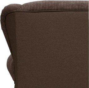 Șezlong maro închis cu tapițerie din catifea reiată Lord – Ropez