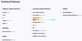 Spot LED incastrabil TULIPA White recessed downlight 10W 15° 2700K CRI90 triac IP44