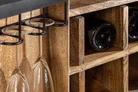 Bar din lemn de mango Scorpion 140cm, negru