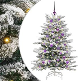 vidaXL Brad de Crăciun artificial cu ramuri articulare Alb 150 cm