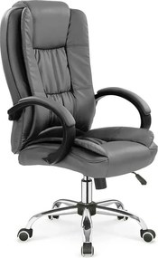Scaun de birou RELAX, gri, piele ecologica, 64x75x110/118 cm