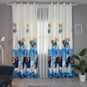 Set două Draperii (Blackout), din Tafta premium (Model de copii), Gata lucrate (Inele galerie), Multicolor (Efect satinat), Dimensiuni draperie 160x260 cm (x2)