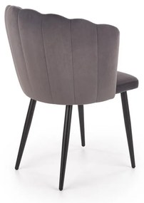 Scaun de bucaterie Bernita, gri/negru