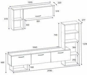 Mobilier living Vipado (alb + negru) . 1095665