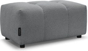 Taburet gri cu tapițerie din chenille Roxelane – Bobochic Paris