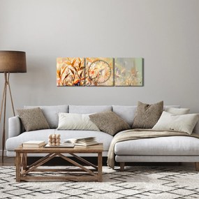 Tablou - Plante pictate (cu ceas) (90x30 cm)