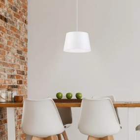 Lustră suspendată AIDA pe cablu, 1xE27/60W/230V, Ø 25 cm, stejar/maro/alb