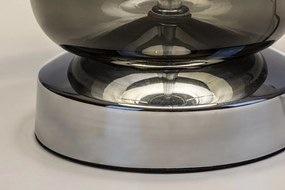 Lampa de masa sticla fumurie abajur gri Rien
