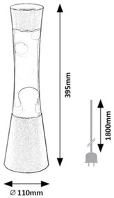 Lampă cu lavă MINKA 1xGY6,35/20W/230V roz Rabalux 7030