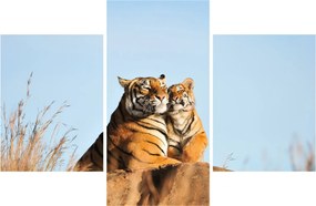 Tablou - Tigroaica cu pui (90x60 cm)