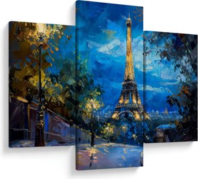 Tablou - Pictură în ulei a Turnului Eiffel (90x60 cm)