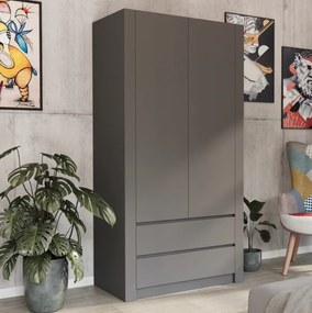 Dulap modern cu două uși MODERN B20 180 x 90 x 55 cm - diferite variante de culoare antracit