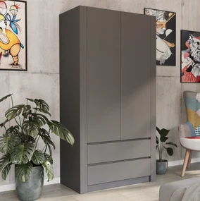 Dulap modern cu două uși MODERN B20 180 x 90 x 55 cm - diferite variante de culoare antracit