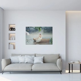 Tablou - Femeia pe barcă (90x60 cm)