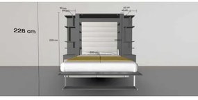 Set pat rabatabil dublu (150X200) cu 2 headboard-uri, 2 biblioteci(50 cm), canapea 2 locuri - Nova Small Bookcases&amp;Royal Sofa Set