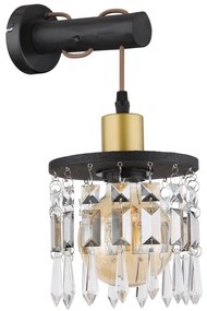 Aplica de perete design modern COMMA alama mat, negru